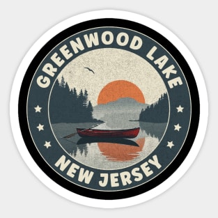 Greenwood Lake New Jersey Sunset Sticker